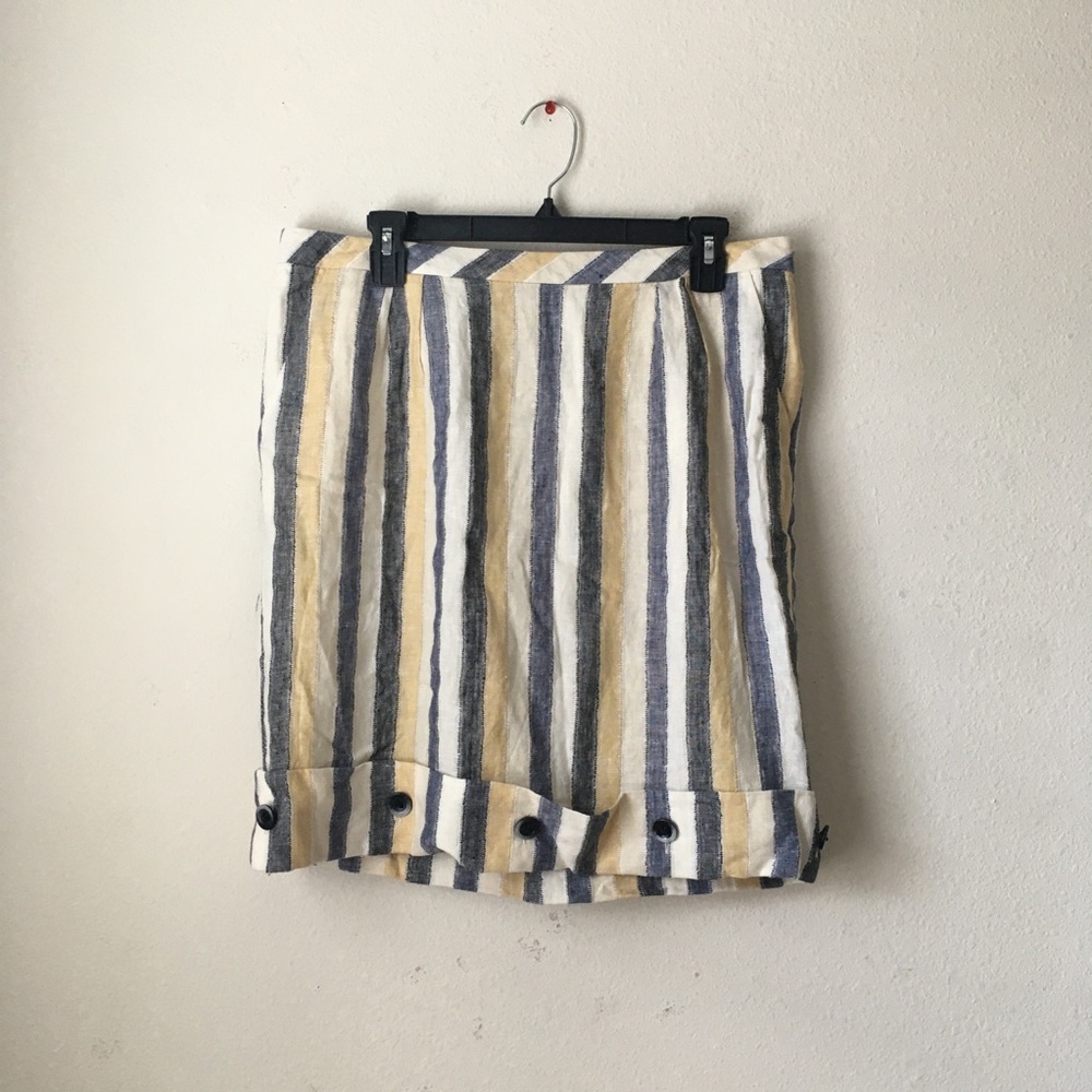Striped Skirt With Buttons